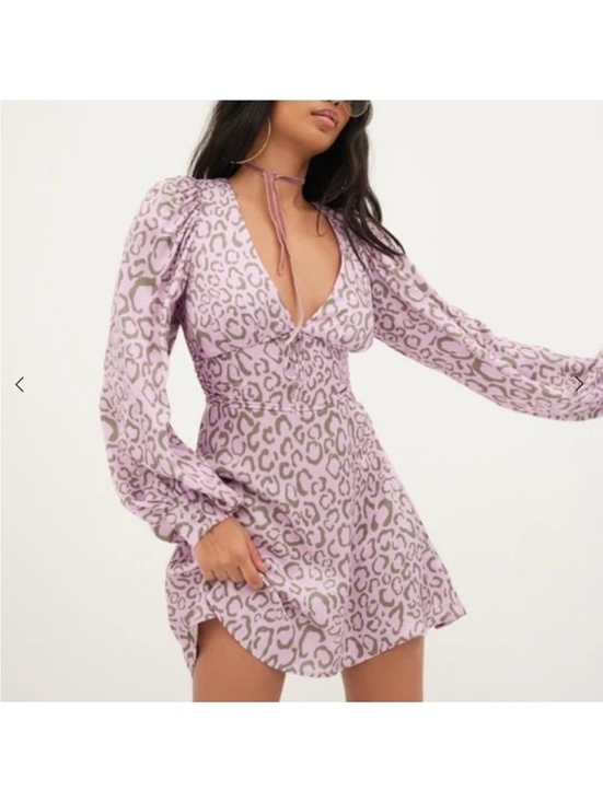 Dresses & Skirts - For Love and Lemons June Mini Dress Purple and gray